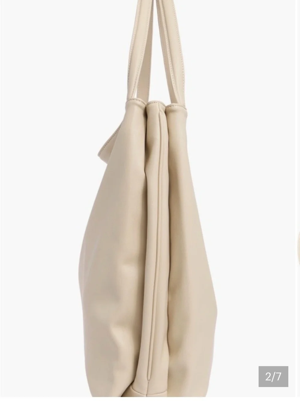 BCBG Cream Large Soft Tote Bag for Women